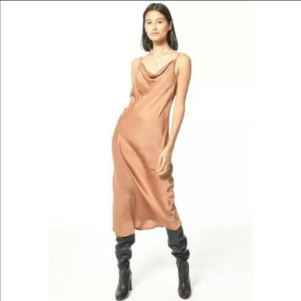Young Fabulous & Broke Silk Midi Slip Dress Small